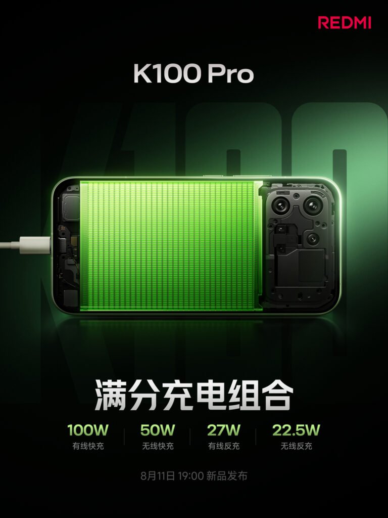 Redmi K100 Pro Equips Industry-Leading 8580mAh Silicon-Carbon Battery for Top-Tier Endurance in Mid-High Price Segment