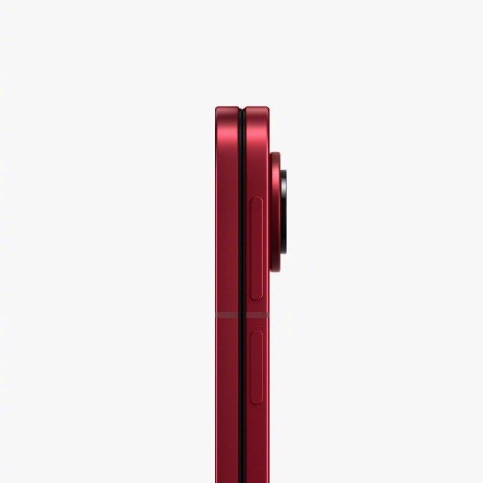 Xiaomi 18 Fold Xiye Red side profile showing flat wrap-around frame